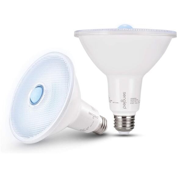 Motion Sensor Flood Light Bulbs, Dusk to Dawn LED Security Light E26 Base - Picture 1 of 7